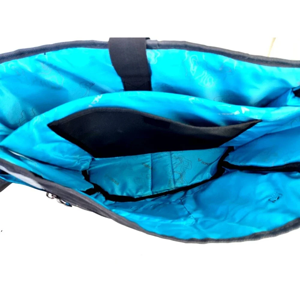 Bondka Cross Body Travel Messenger Bag Laptop & Tablet Padded Black Blue